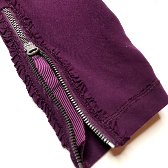 🍋Lululemon Plum Ruffled Up Wonder Under Pants - Picture 4 of 7